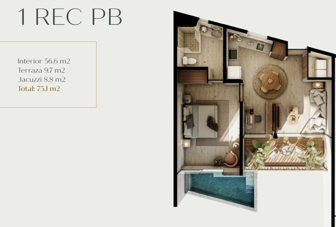 Departamento en Venta en Tulum "Waye" — foto 4